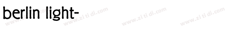 berlin light字体转换